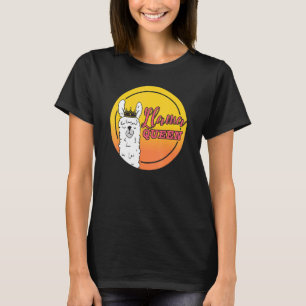 Mama Llama Queen  Animal For Women Girls T-Shirt