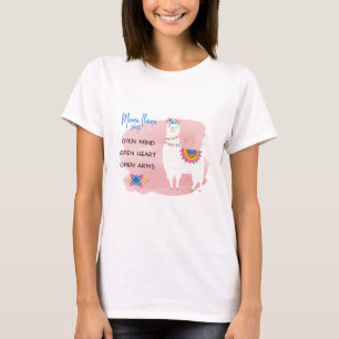 Mama Llama Says Open Mind, Open Heart, Open Arms T-Shirt