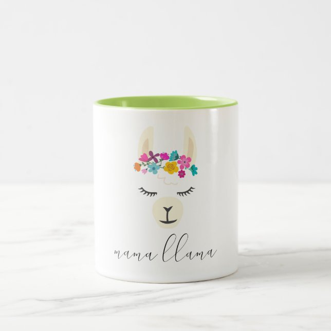 Mama Llama Two-Tone Coffee Mug (Center)