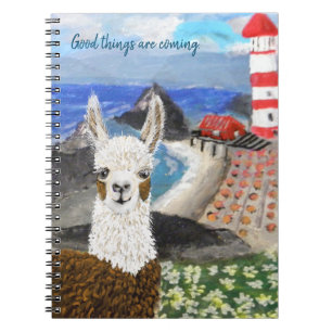 Mama Llama Vacationing at the Seashore Notebook
