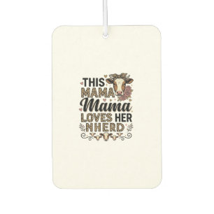 Mama Loves Her Herd Vintage Cow Mom Shirt Design_1 Air Freshener