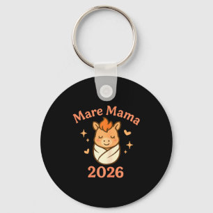 Mama Mare 2026 Fire Horse Matching Cute Funny Mate Keychain