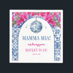 Mama Mia Disco Dancing Queen Birthday Party Napkin<br><div class="desc">Mama Mia Disco Dancing Queen Birthday Party Napkins</div>