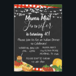 Mama Mia Italian Dinner Party Invitation<br><div class="desc">Mama Mia! Set the tone for your Italian Dinner themed party with this fun invitation featuring classic Italian food and colours. Whether you are having a spaghetti dinner themed birthday party, engagement party, retirement party, or dinner party - this invite is a fun way to get your guests excited about...</div>