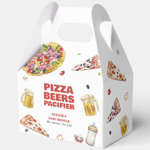 Mama Mia Italian Pizza Beer Pacifier Baby Shower Favor Box