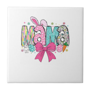 Mama Mini Easter Matching Mama Bunny Easter Day T- Tile