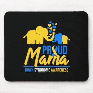 Mama Mom Down Syndrome Awareness Day Cute Elephant Mouse Pad