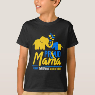 Mama Mom Down Syndrome Awareness Day Cute Elephant T-Shirt