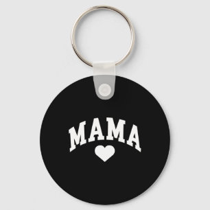 Mama Mom Heart Mothers Day Keychain