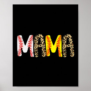 Mama Mom Of Both Leopard Sell Softll Mom Mothers D Poster