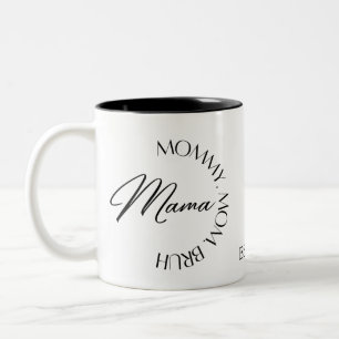 Mama Mommy Mom Bruh-Gift For Mom,Mother's Day Gift Two-Tone Coffee Mug