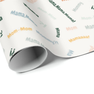 Mama mother best mom wrapping paper