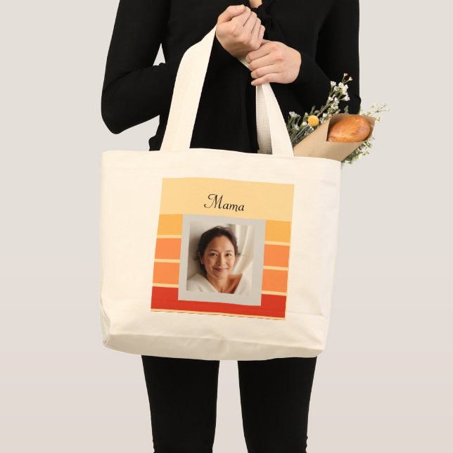 Mama - Mother -Strongest Woman I Know - Large Tote Bag (Front (Product))
