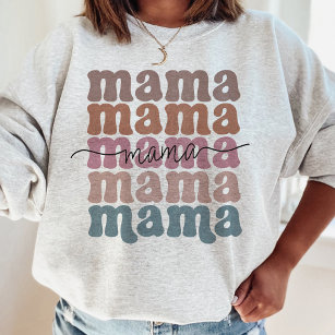 Mama Mother's Day Retro Stacked Sweatshirt