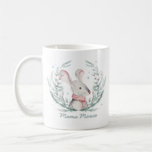 Mama Mouse Cute Holiday Wreath Coffee Mug