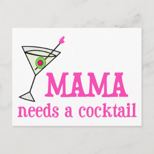 Mama Needs a Cocktail Postcard