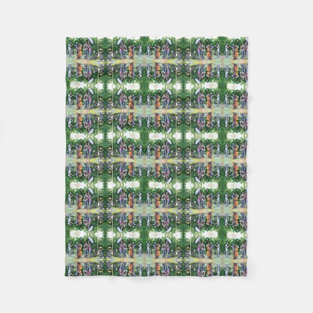 Mama Never Warned Me about Tuba Players Fleece Blanket (Front)