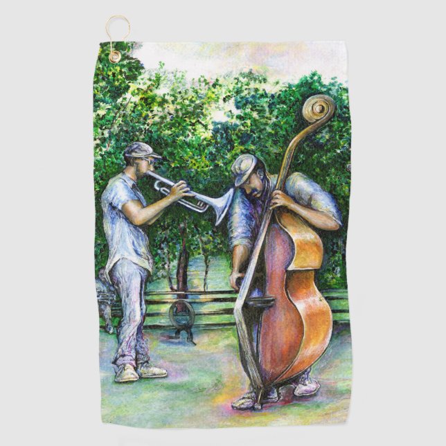 Mama Never Warned Me About Tuba Players Golf Towel (Front)