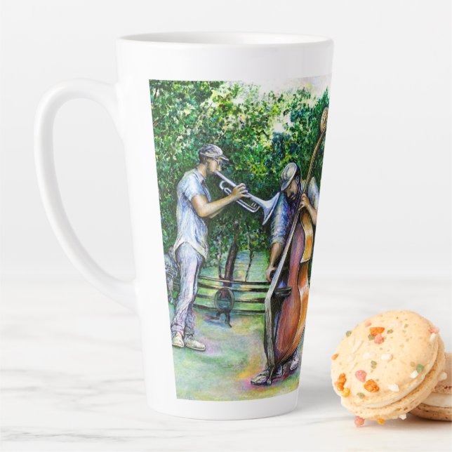 Mama Never Warned Me about Tuba Players Latte Mug (In Situ)