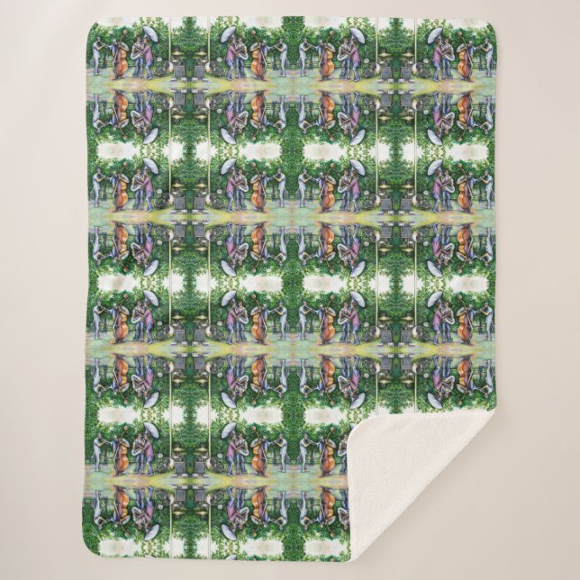 Mama Never Warned Me about Tuba Players Sherpa Blanket (Front)