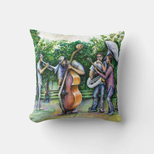 Mama Never Warned Me about Tuba Players Throw Pillow