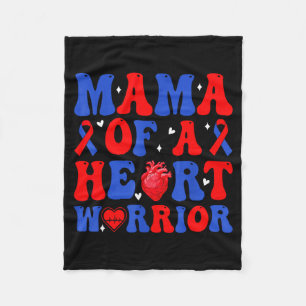 Mama of a heart warrior congenital heart defect fleece blanket