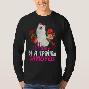 Mama Of A Spoiled Samoyed Cute Samoyed Dog Bow Tie T-Shirt