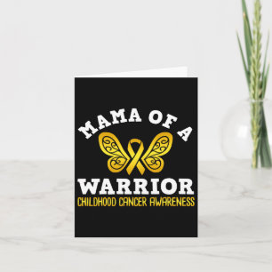 Mama Of A Warrior Childhood Cancer Awareness Card