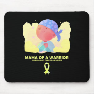 Mama Of A Warrior Childhood Cancer Awareness Mouse Pad