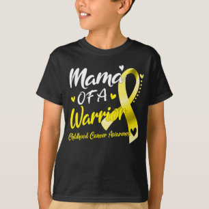 Mama of A warrior Childhood cancer awareness  T-Shirt