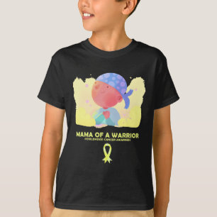 Mama Of A Warrior Childhood Cancer Awareness T-Shirt