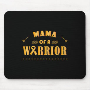 Mama of a Warrior Childhood Cancer Ribbon Awarenes Mouse Pad