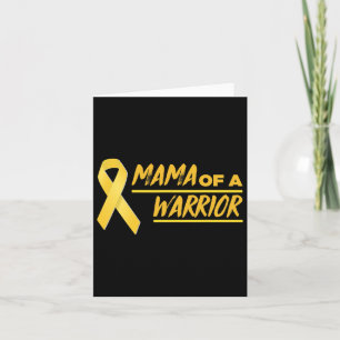 Mama Of A Warrior Mom Childhood Cancer Awareness Card