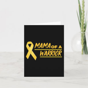 Mama Of A Warrior Mom Childhood Cancer Awareness Card