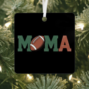 Mama of the 1 Year old Football 1st Year Birthday  Metal Ornament