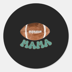Mama Of The 1 Year Old Football Birthday Boy Famil Classic Round Sticker