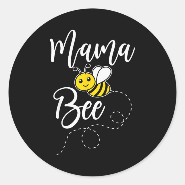Mama Of The Bee Day Girl Hive Family Matching Birt Classic Round Sticker (Front)