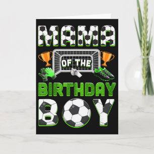 Mama Of The Birthday Boy Soccer Family Matching Pa Card