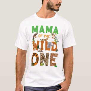 Mama Of The Birthday Wild One Safari Birthday Boy  T-Shirt
