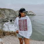 Mama of the Bride Dark Red Matching Bridal Party Sweatshirt<br><div class="desc">Are you looking for a fun and unique bachelorette party outfit for mom? Look no further than the dark red Mama of the Bride personalized matching bridal party crewneck sweatshirt! This sweatshirt is perfect for the mother of the bride, as it features a fun and colourful design that will make...</div>