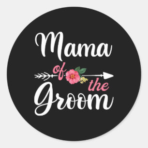 Mama Of The Groom Shirts For Women Classic Round Sticker