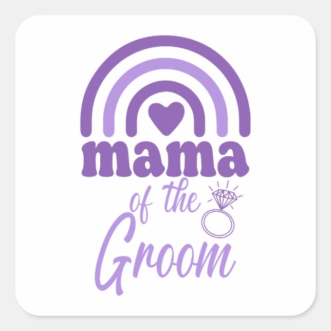 Mama of the Groom Square Sticker (Front)