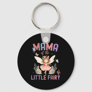 Mama of the little fairy first birthday girl famil keychain