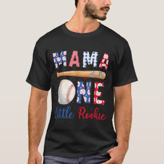 Mama Of The One Little Rookie Baseball 1st T-Shirt