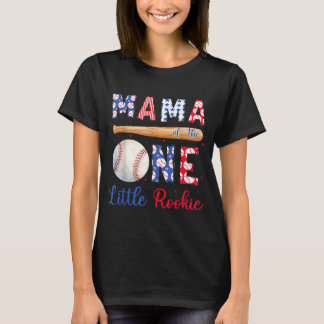 Mama Of The One Little Rookie Baseball 1st T-Shirt