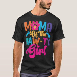 Mama Of The Paw-Ty Girl Dog Family Matching T-Shirt