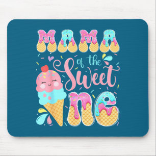 Mama of the sweet one ice cream 1st birthday girl  mouse pad