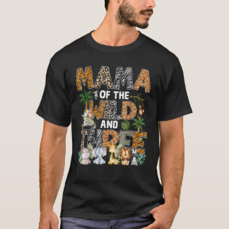 Mama Of The Wild Three Zoo 3Rd Birthday Safari Jun T-Shirt