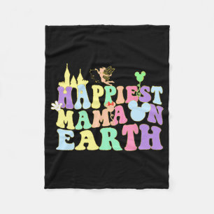 Mama On Earth Groovy Fun Mom Mommy Mother's Day Fleece Blanket