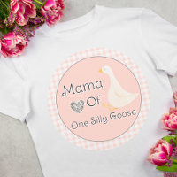 Mama One Silly Goose Pink Gingham Birthday Party